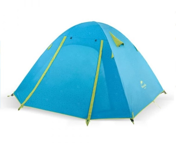 Палатка Naturehike P-Series 3-местная, алюминиевый каркас, голубая
