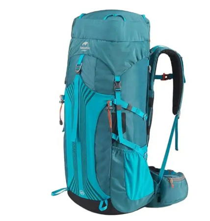 Рюкзак туристический Naturehike 55L, голубой Рюкзак туристический Naturehike 55L, голубой