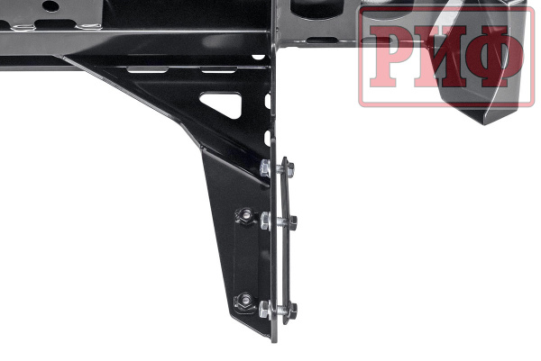 Бампер РИФ силовой задний Mitsubishi L200 2019-2022 с квадратом под фаркоп