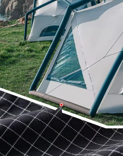 Палатка Naturehike Lingfeng Air 7.3 2-местная, быстросборная, надувной каркас, бело-голубая