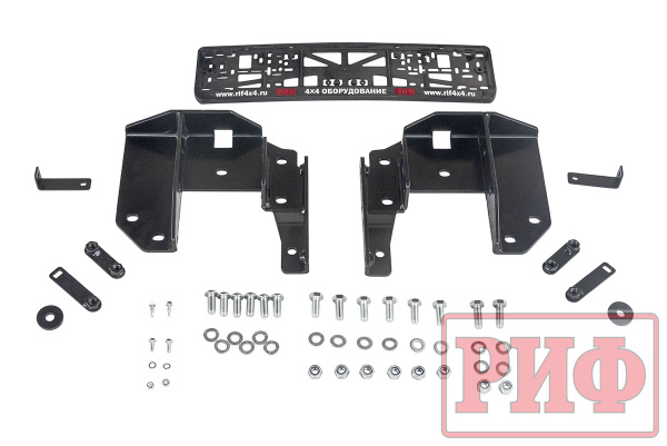 Бампер РИФ передний Toyota Land Cruiser 76/78/79 2007-2024 c доп. фарами, под штатную лебедку