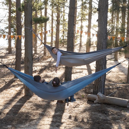 5  Гамак Naturehike без планок, туристический двойной, эпонж, синий