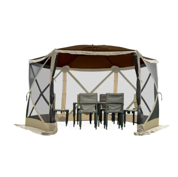Шатер Wild Land Hub screen house 600, коричнево-бежевый, со стенками Шатер Wild Land Hub screen house 600, коричнево-бежевый, со стенками