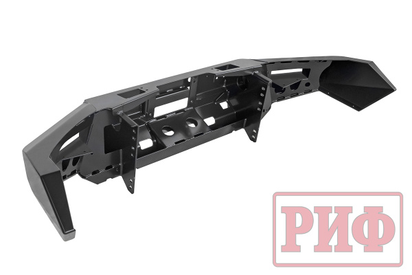 Бампер РИФ силовой передний Mitsubishi Pajero Sport 2015-2020 под доп. фары