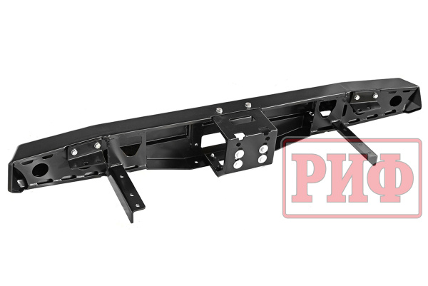 Бампер РИФ силовой задний УАЗ Хантер с площадкой под лебедку и фонарями стандарт