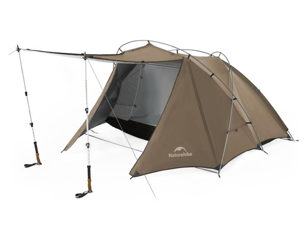 Палатка Naturehike Hillock 6, 2-местная, коричневая Палатка Naturehike Hillock 6, 2-местная, коричневая