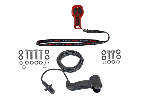 Лебёдка электрическая двухскоростная 12V Runva 12000 lbs 5443 кг (синтетический трос)