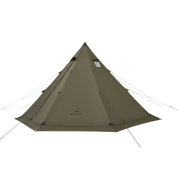 Палатка Naturehike Пирамидальная, коричнево-зеленая Палатка Naturehike Пирамидальная, коричнево-зеленая