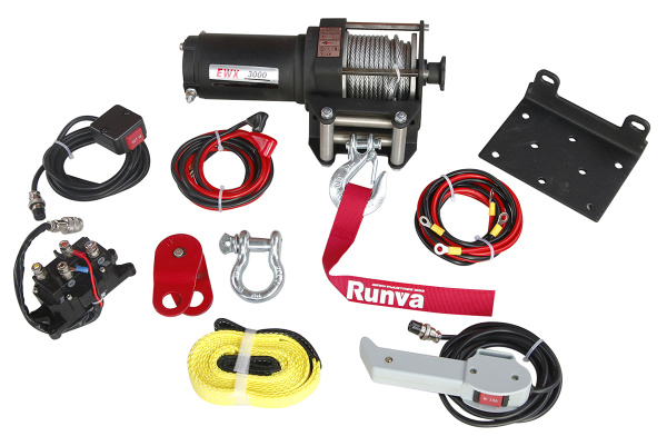 Лебёдка электрическая 12V Runva 3000A lbs 1361 кг