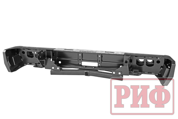 Бампер РИФ задний Toyota Tundra 2007+ с площадкой под лебёдку, квадратом под фаркоп и фонарями