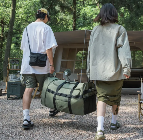 4 Сумка дорожная Naturehike, с колесами, 88 л., зеленая