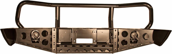 Бампер РИФ передний NIssan Navara D40 с доп. фарами