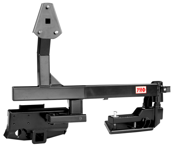 Калитка РИФ с квадратом под фаркоп в штатный задний бампер Toyota Land Cruiser 200 (под штатн. диск)