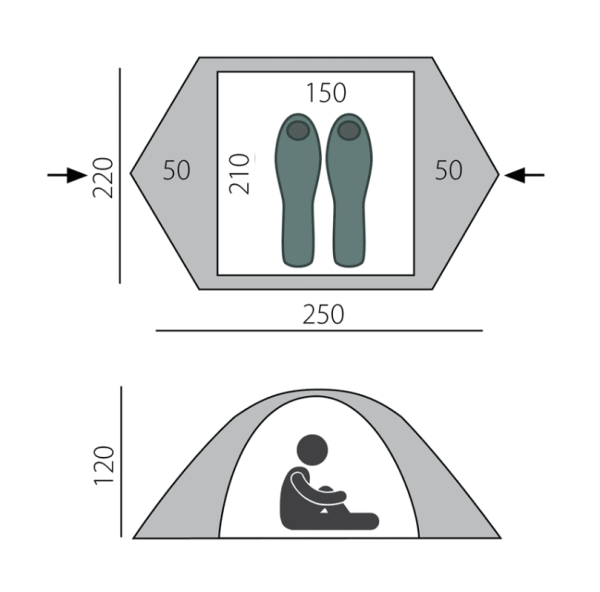 Палатка BTrace Ion 2+ (Зеленый)