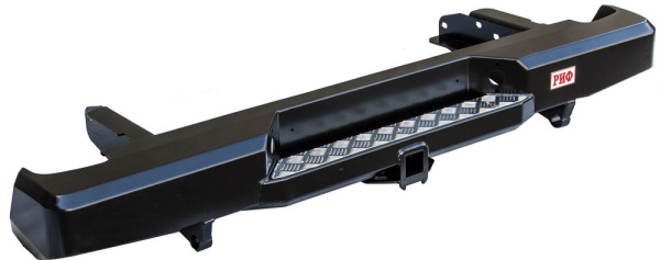 Бампер РИФ силовой задний Nissan NP300 2010+ (кузов 1500 мм) с квадратом под фаркоп