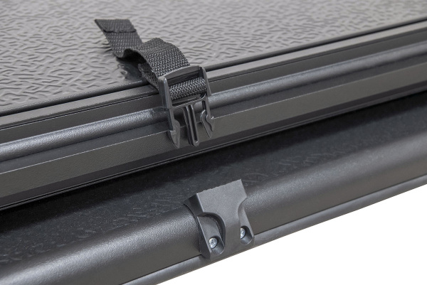 Крышка кузова VW Amarok 2014, трёхсекционная, алюминиевая, черная