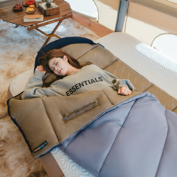 2 Мешок спальный Naturehike Sunny Day PL02 U450, (190+30)х80 см, (левый) (ТК: +4C), серо-голубой