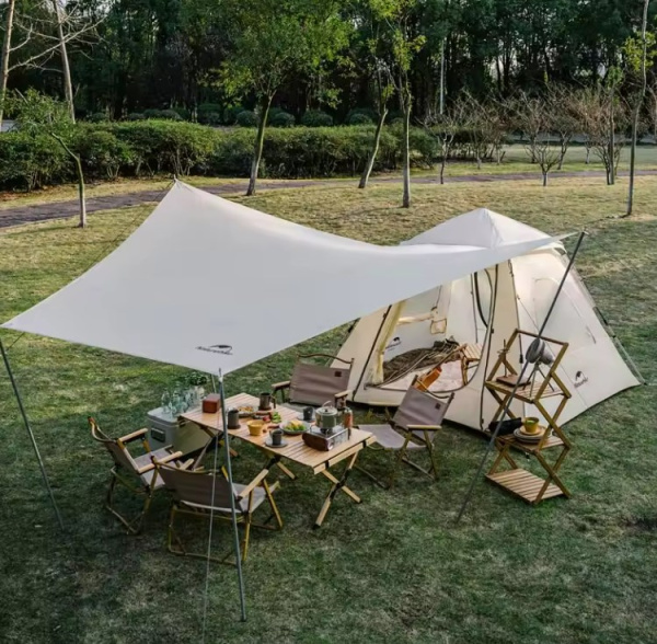 4 Палатка Naturehike Ango 3-местная, быстросборная, бежевая, со стойками 4 Палатка Naturehike Ango 3-местная, быстросборная, бежевая, со стойками