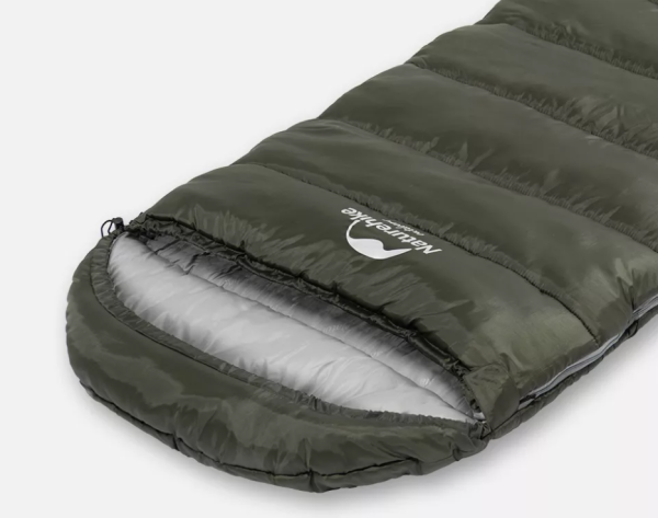 Мешок спальный Naturehike U250S, (190х30)х75 см, (левый) (ТК: 0C), темно-зеленый