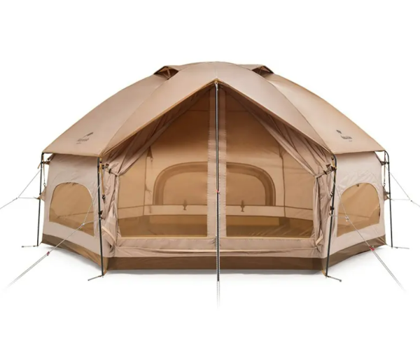 2 Палатка Naturehike шестиугольная 4-местная, алюминиевый каркас, темно-зеленый