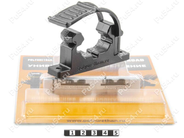 Крепление топора/стволов ружья (овал горизонт.) поперечное черный