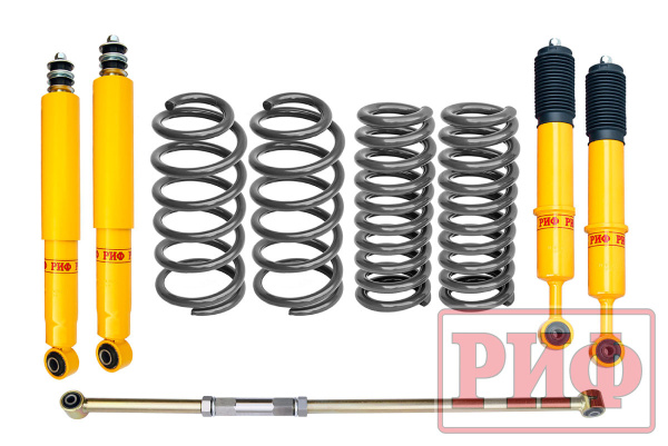 Лифт-комплект РИФ Toyota Land Cruiser Prado 120, FJ Cruiser 45 мм жесткий Лифт-комплект РИФ Toyota Land Cruiser Prado 120, FJ Cruiser 45 мм жесткий