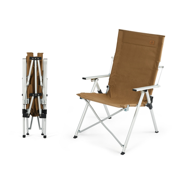 1 Кресло туристическое Naturehike складное, регулируемое, темно-коричневое, до 140 кг