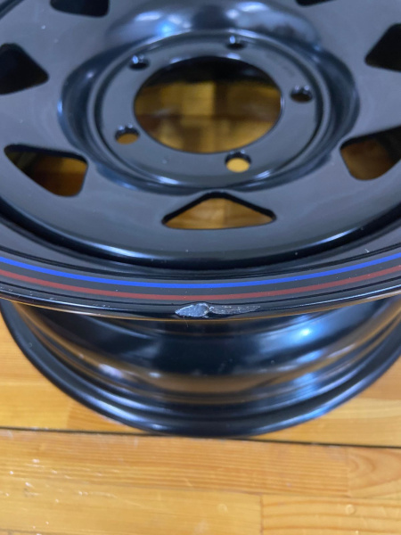 4 Диск усиленный УАЗ стальной черный 5x139,7 8xR16 d110 ET+15 (треуг. мелкий)(уценка)