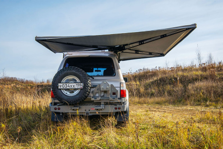 Маркиза автомобильная РИФ безопорная, веерная 2,3х2 м (правая)