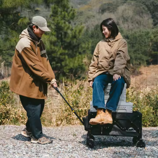 4 Тележка туристическая Naturehike 80х43х90 см, черная