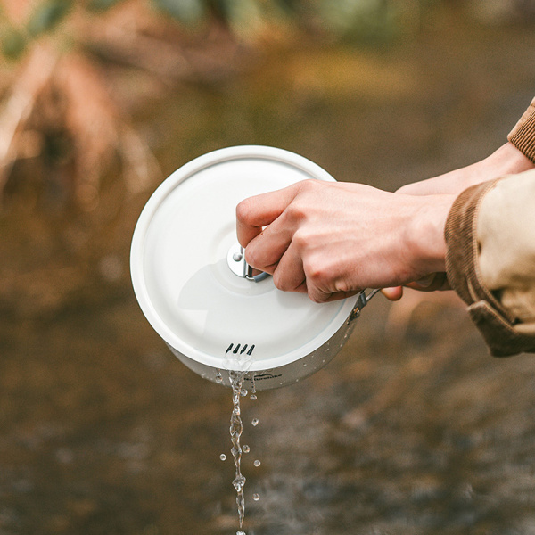 Котелок туристический Naturehike 2,8 л., с керамическим покрытием, белый