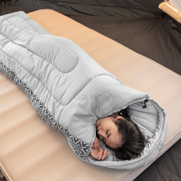 3 Мешок спальный Naturehike Envelope Down L350, (190+30)х75 см, (правый) (ТК: +3C), серый