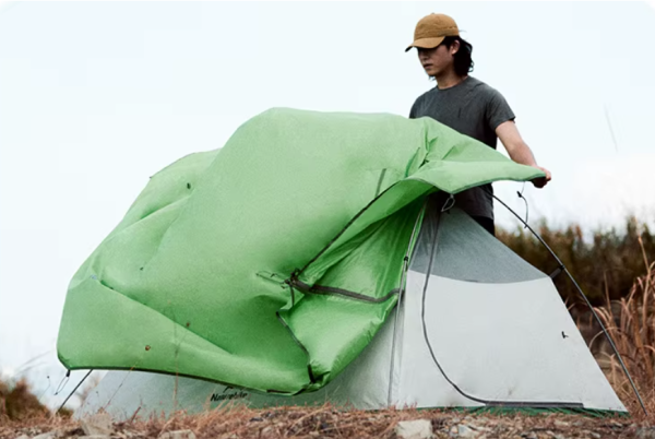 4 Палатка Naturehike Cloud Up 1-местная, алюминиевый каркас, сверхлегкая, зеленая