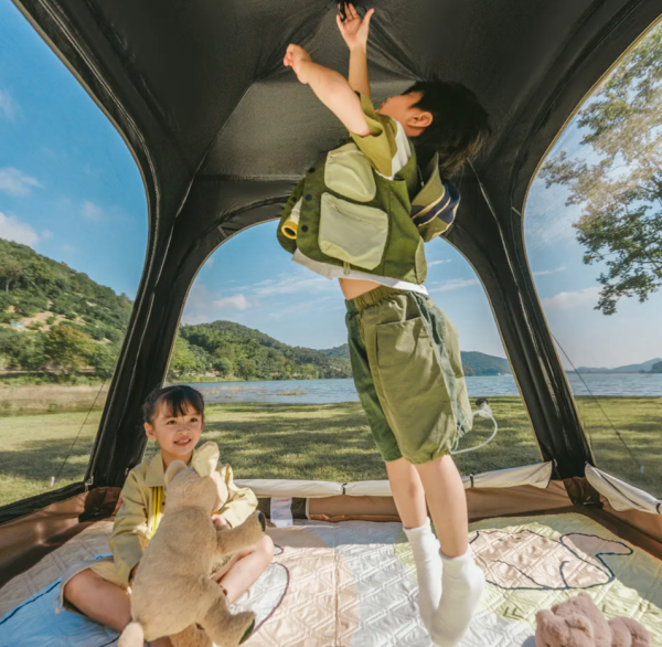 3 Палатка Naturehike Ango 4-местная, быстросборная, коричневая