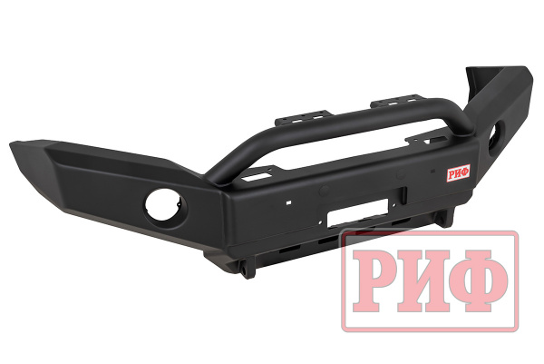 Бампер РИФ силовой передний JAC T6, SOLLERS ST6 под штатные фары, с центральной защитной дугой, стандарт