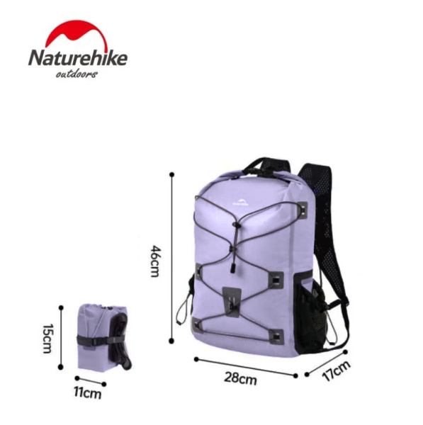 1 Рюкзак туристический Naturehike 18 л, ПВХ, фиолетовый