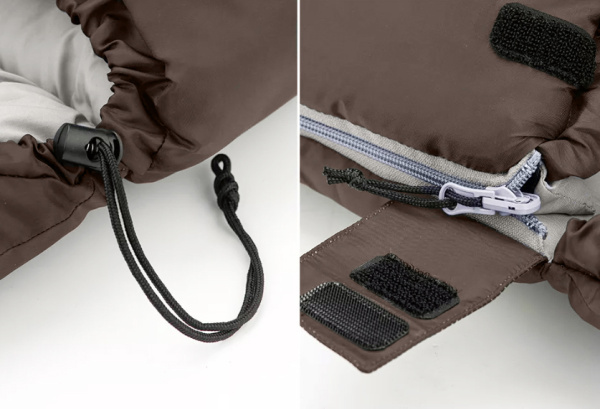 Мешок спальный Naturehike U350, (190х30)х75 см, (левый) (ТК: +1C), коричневый