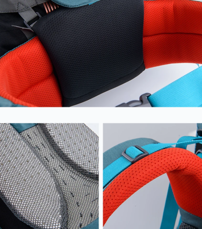 5 Рюкзак туристический Naturehike 55L, голубой