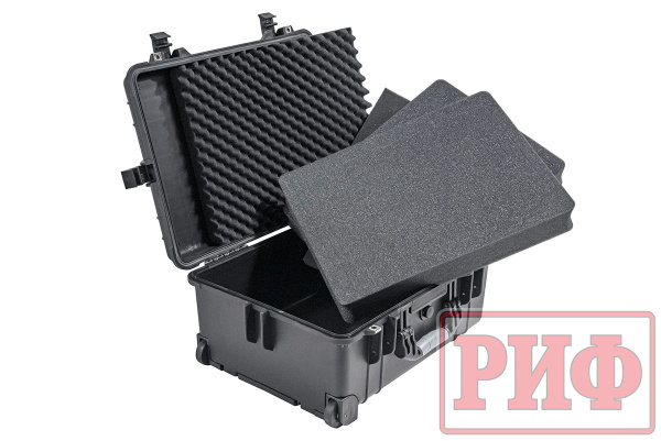 Кейс защитный ударопрочный РИФ 560х455х265 мм на колесах с телескопической ручкой IP55