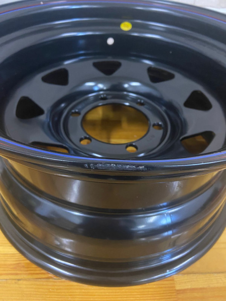 1 Диск усиленный Тойота Ниссан стальной черный 6x139,7 8xR16 d110 ET-25 (треуг. мелкий) (уценка)