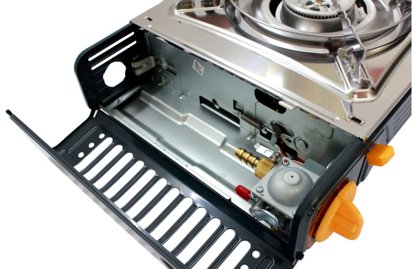 Плита газовая TOURIST TWIN-HIT двухкомфорочная, с переходником