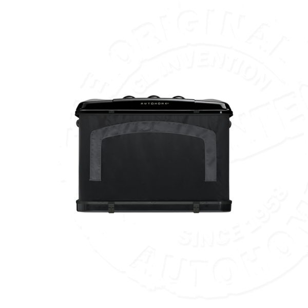 Палатка на крышу автомобиля AUTOHOME MAGGIOLINA GRAND TOUR LARGE 360 BLACK STORM, чёрный тент, лестница 215 мм