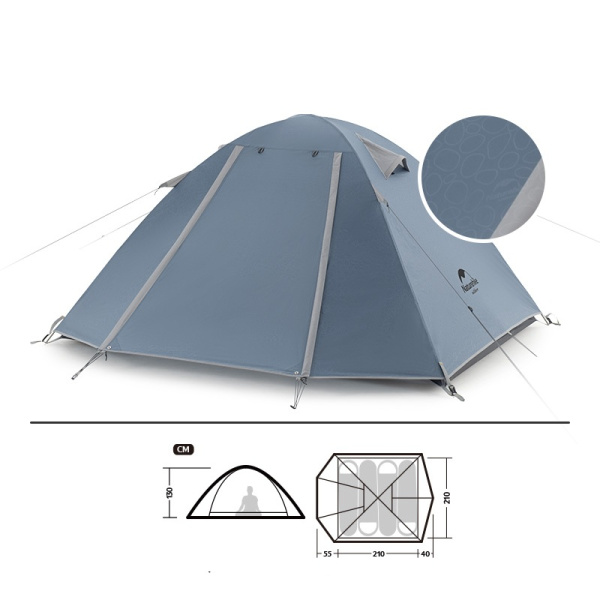 1 Палатка Naturehike P-Series 4-местная, алюминиевый каркас, голубая 1 Палатка Naturehike P-Series 4-местная, алюминиевый каркас, голубая