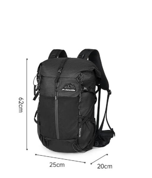 Рюкзак туристический Naturehike Helium Series 30+5 л, черный