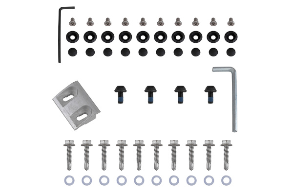 Крышка кузова РИФ для Sollers ST6, роллета раздвижная 1538х1606 мм, алюминиевая, черная