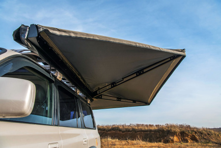 Маркиза автомобильная РИФ безопорная, веерная 2,3х2 м (левая)