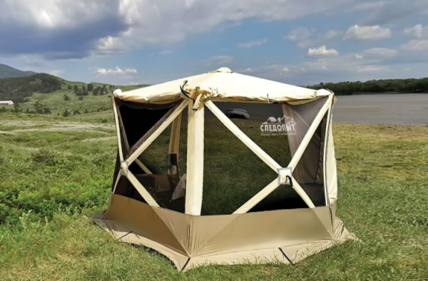 Шатер "СЛЕДОПЫТ" быстросборный, 5 стен, h-2,30 м, (3.4х3,25 м), 7 кв.м.