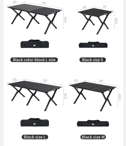 1 Стол туристический Naturehike Star Jane T01 складной, 59х60х44,5 см, с Х-образными ножками, черный