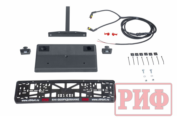 Бампер РИФ силовой задний Mitsubishi L200 2015-2019 с калиткой и подсветкой номера, без фаркопа