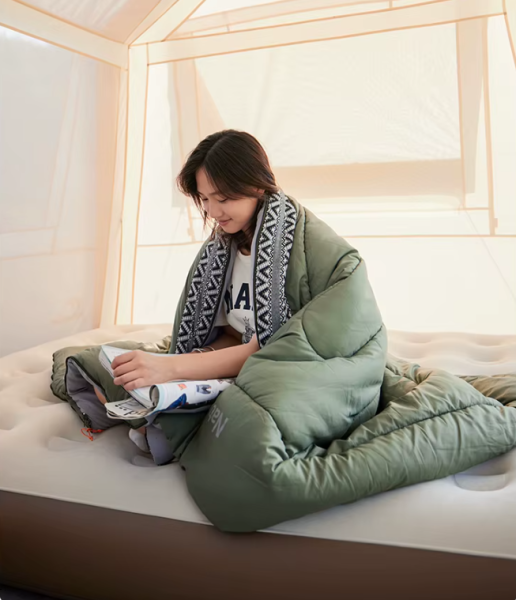 Мешок спальный Naturehike L150, 190х75см, (ТК: +13C), (левый), зеленый